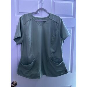 women's 2xl green greys‎ anatomy scrub shirt